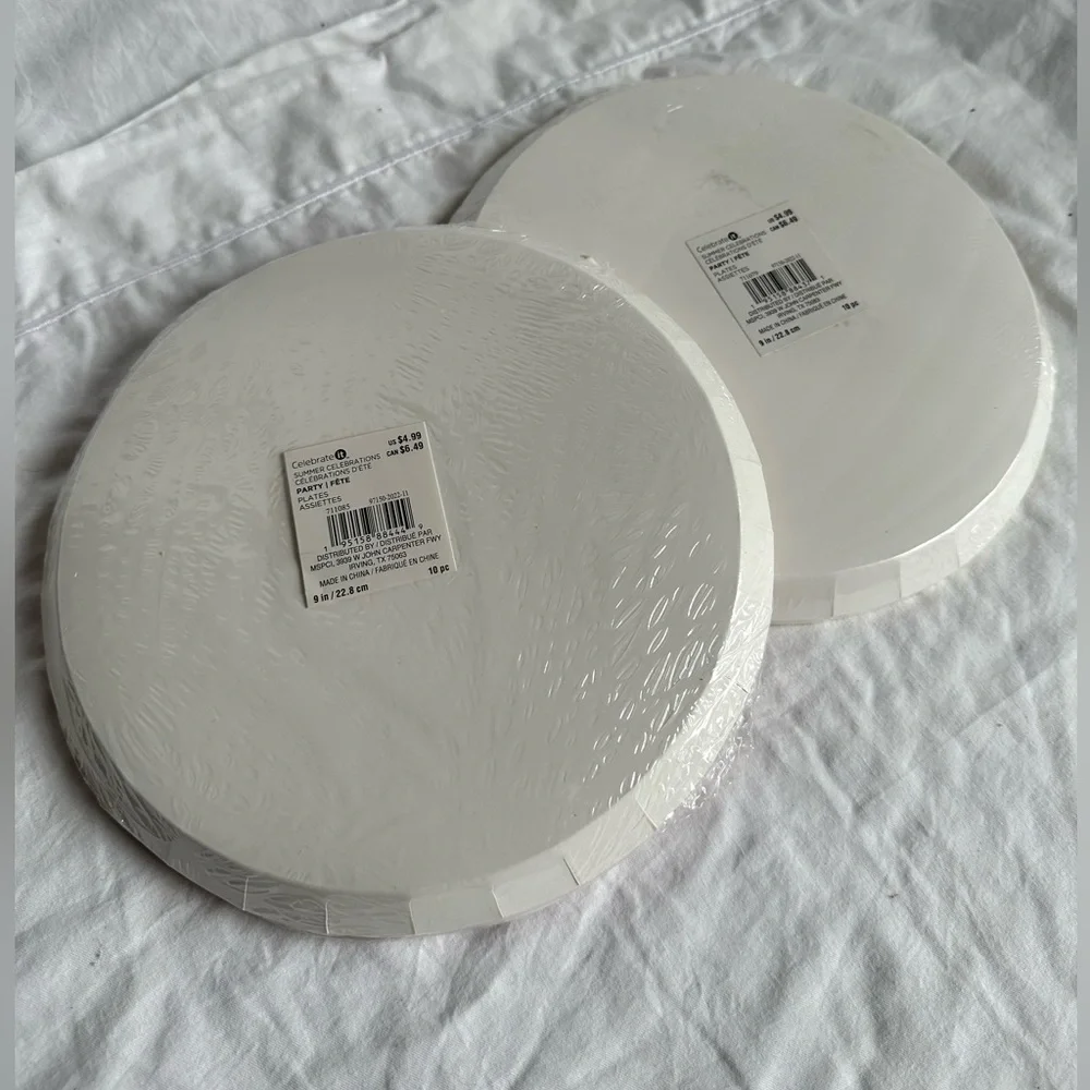 Colorful Gingham Melamine Plates Set of 2 pack